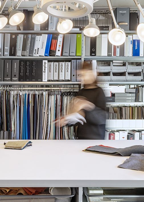 Materialbibliothek bei bkp: Recherche für Innenarchitektur-Projekte
