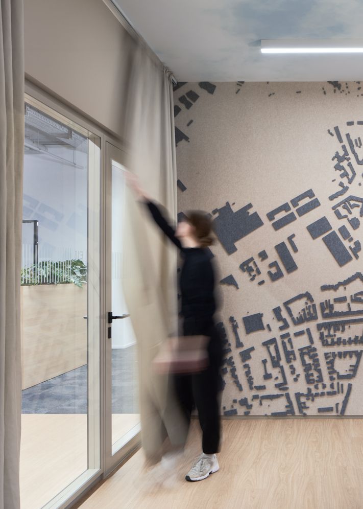 Corporate Identity der NEW zeigt sich in der Raumgestaltung