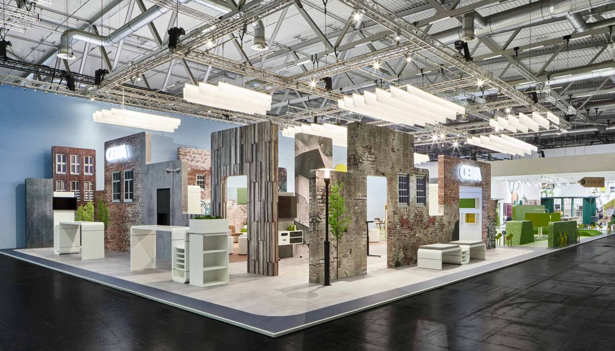Messebau von bkp für Orgatec 2018: Fleischer & CEKA