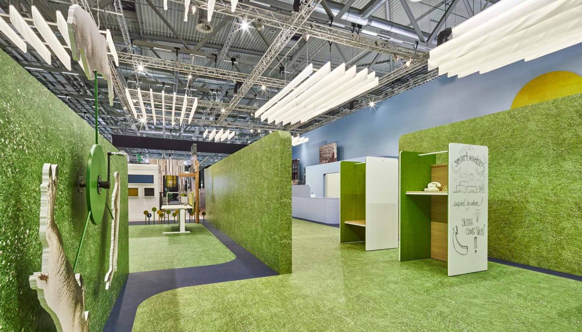 Fleischer Messestand Orgatec 2018: Designkonzept von bkp