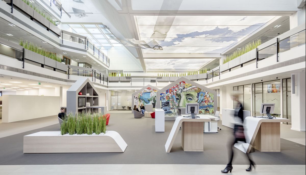 Markenarchitektur bei der Kreissparkasse Paderborn-Detmold | Bankfiliale Planung von bkp InnenArchitekten