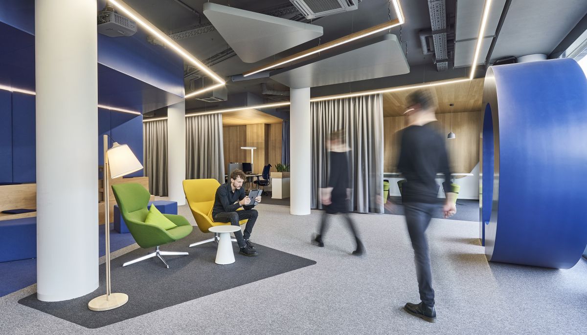 Bankenplanung von bkp: Moderne Bankfiliale für New Work Geldinstitute