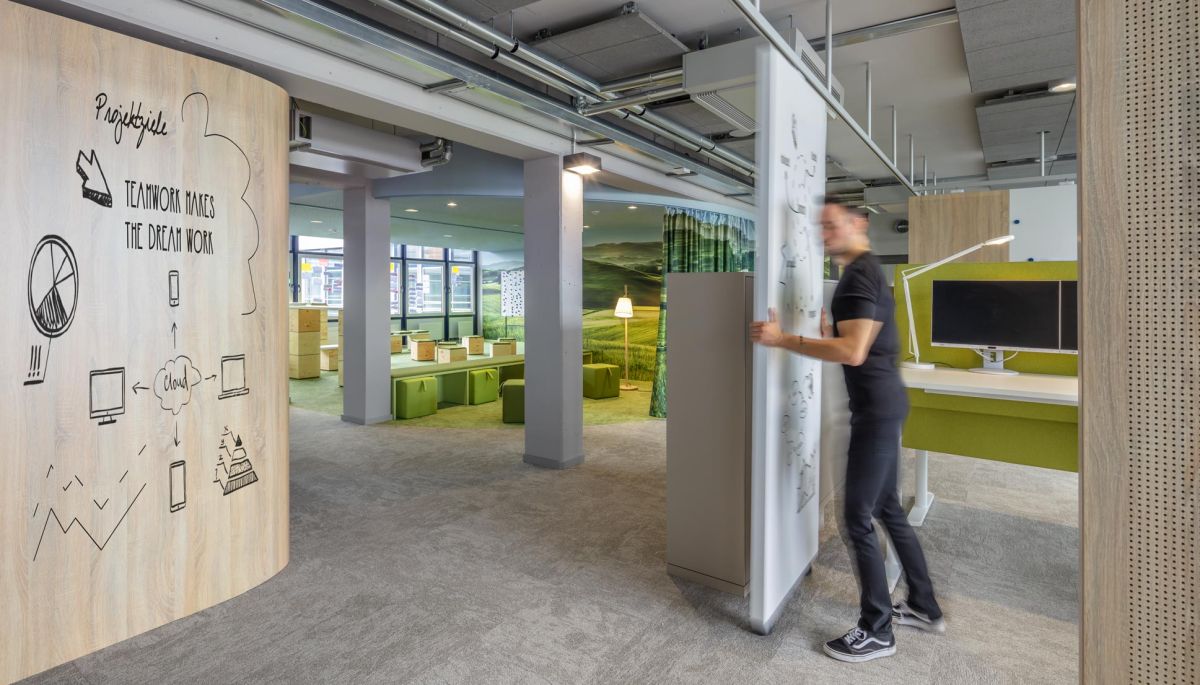 Flexibilität im Multispace: Bei der Gothaer lassen sich Flächen auf neue Bedürfnisse anpassen