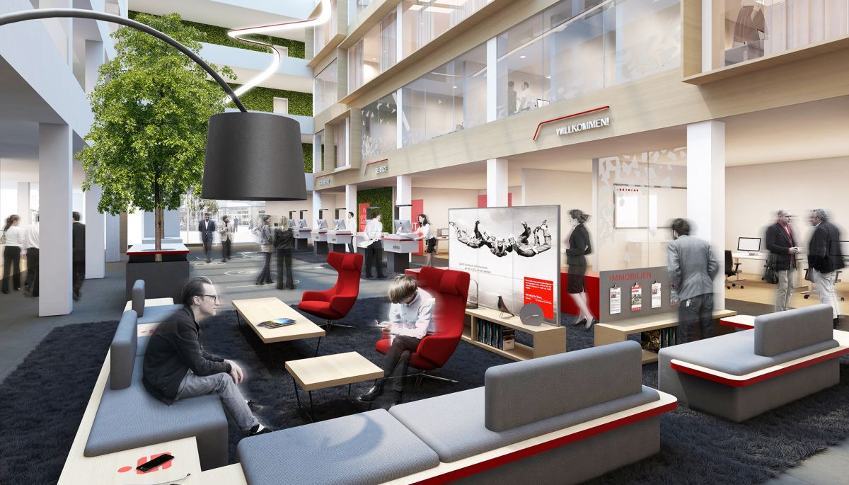 Hauptstelle der Sparkasse Iserlohn: Bankenplanung von bkp