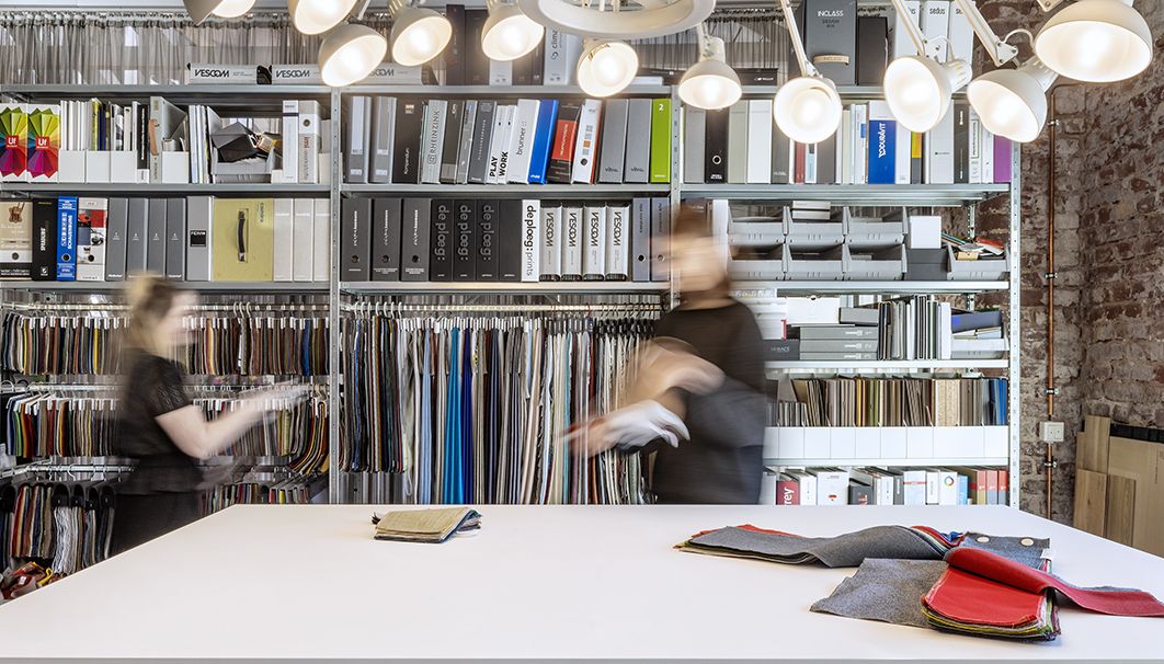 Materialbibliothek bei bkp: Recherche für Innenarchitektur-Projekte