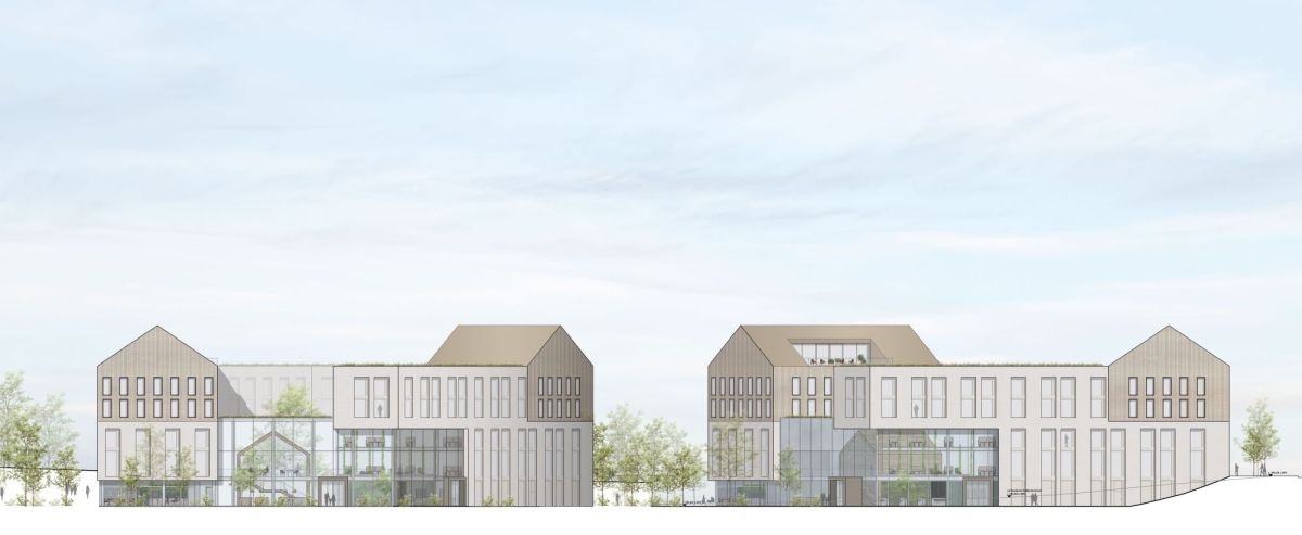 Neubau der Sparkassenverwaltung Marburg von bkp Architekten | Seitenansicht
