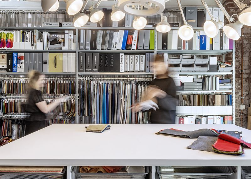 Materialbibliothek bei bkp: Recherche für Innenarchitektur-Projekte