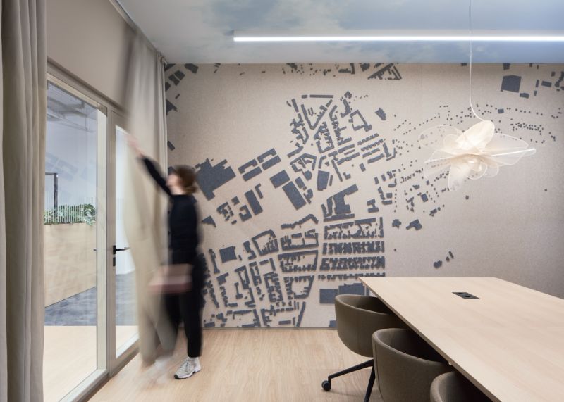 Corporate Identity der NEW zeigt sich in der Raumgestaltung