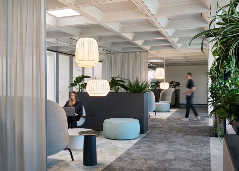 Agiles Arbeiten im Open Space Office des BLB Duisburg